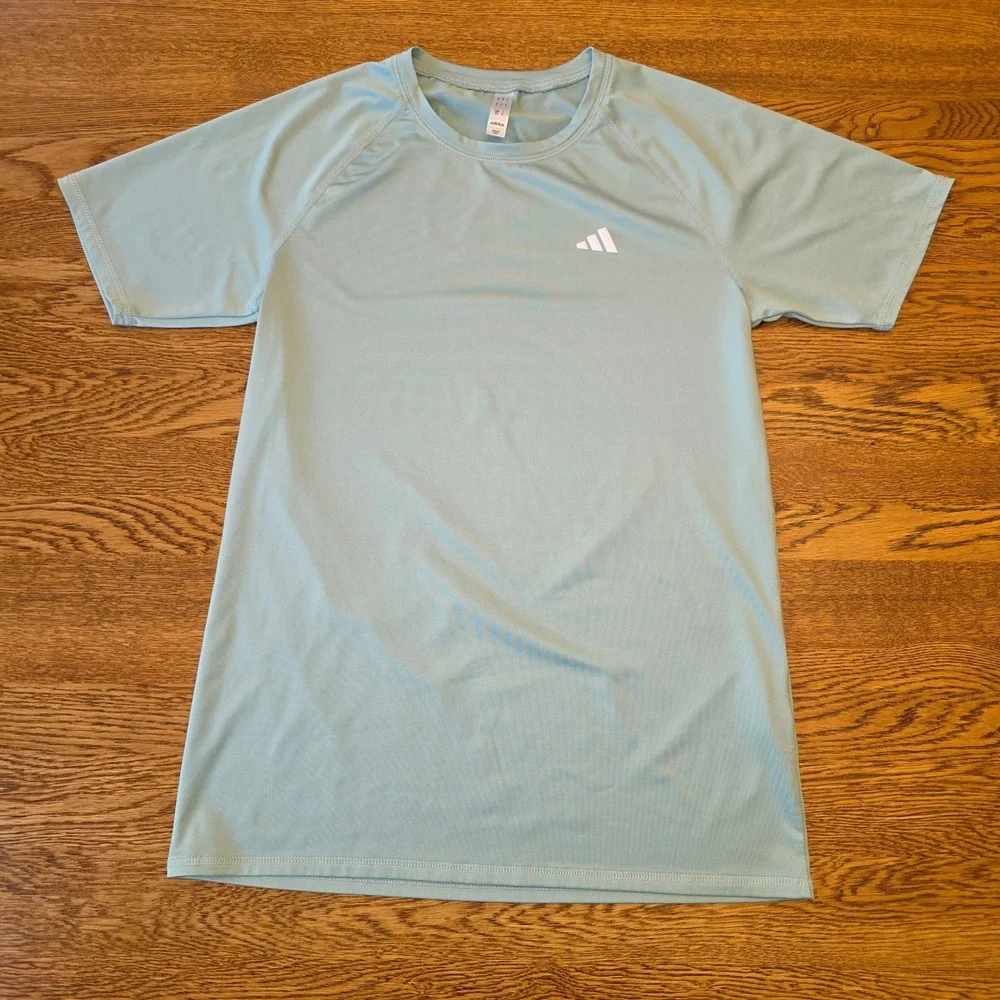 Adidas Aeroready Mens Training T-Shirt Mint Green‎ Small Short Sleeve Gym Tee